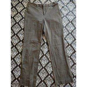 Womens Gap Stretch Brown Pinstripe Pants Slacks Classic Fit Bootcut 10 Mid Rise